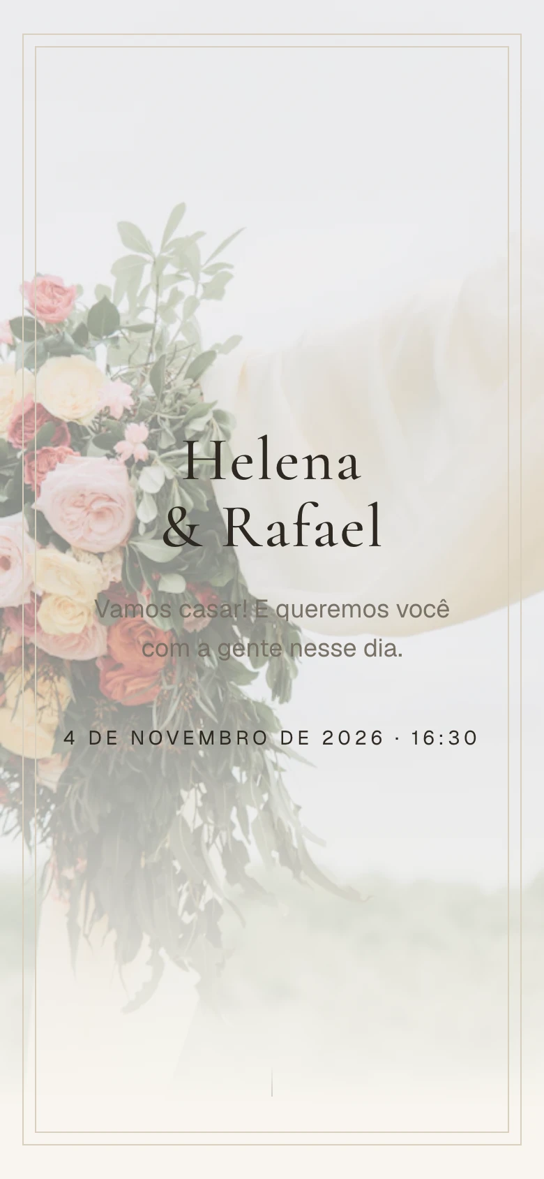 Modelo de casamento: Helena & Rafael