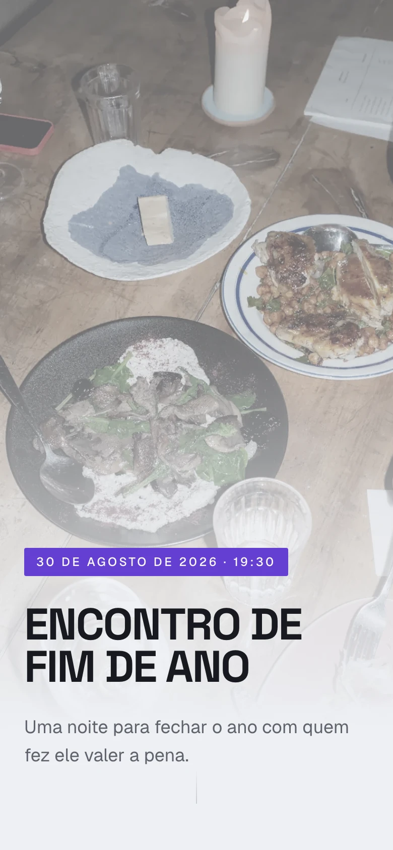 Modelo de outro evento: Encontro de fim de ano